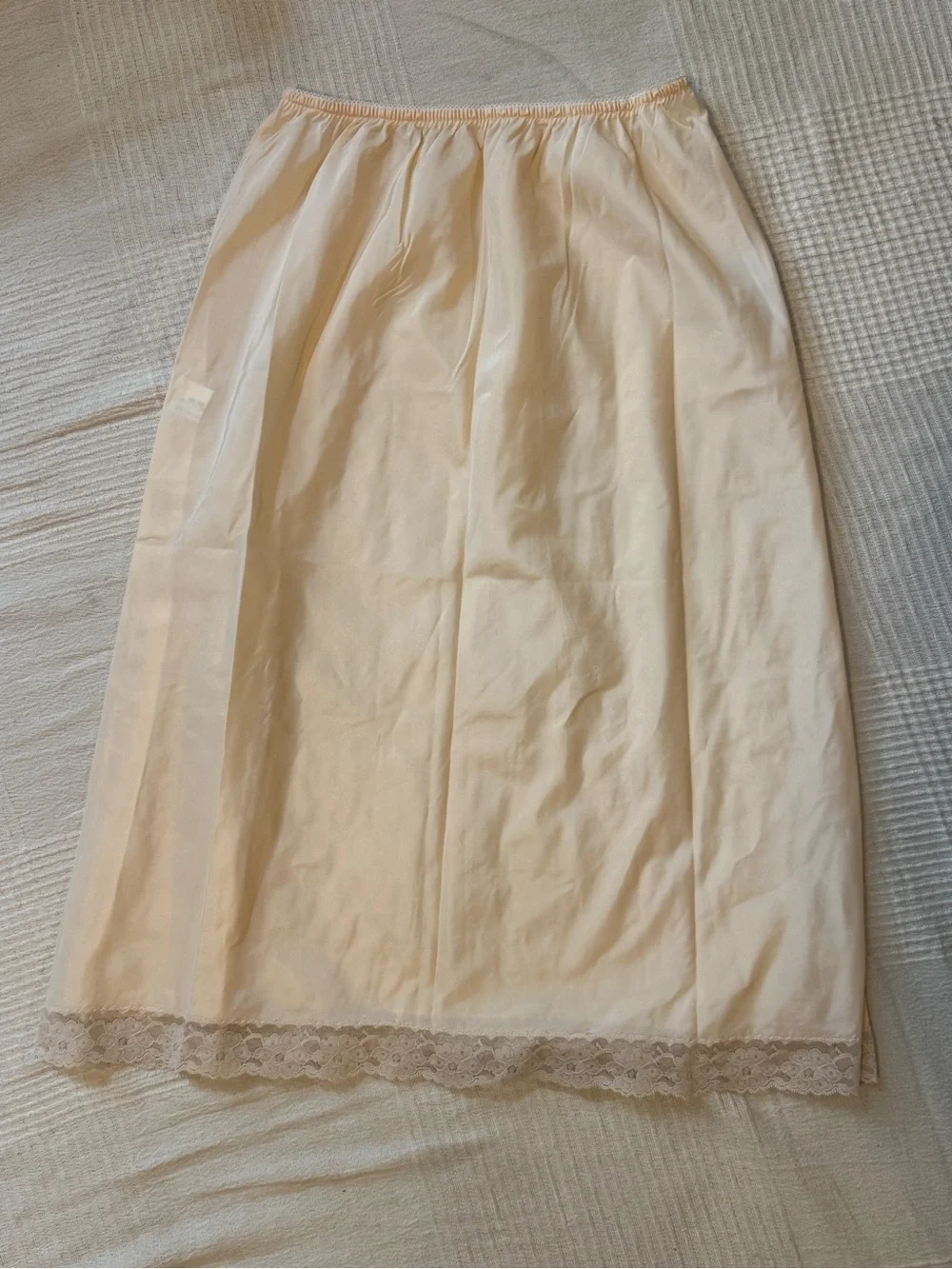 Parisian Maid I. Magnin Vintage 60s-70s Light Peach Slip Skirt XS